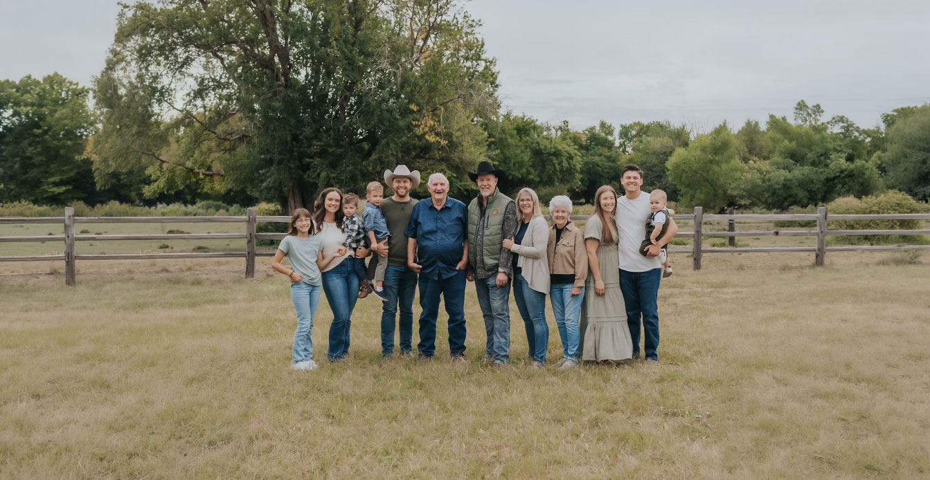 The Schrag family at Diamond Springs Ranch