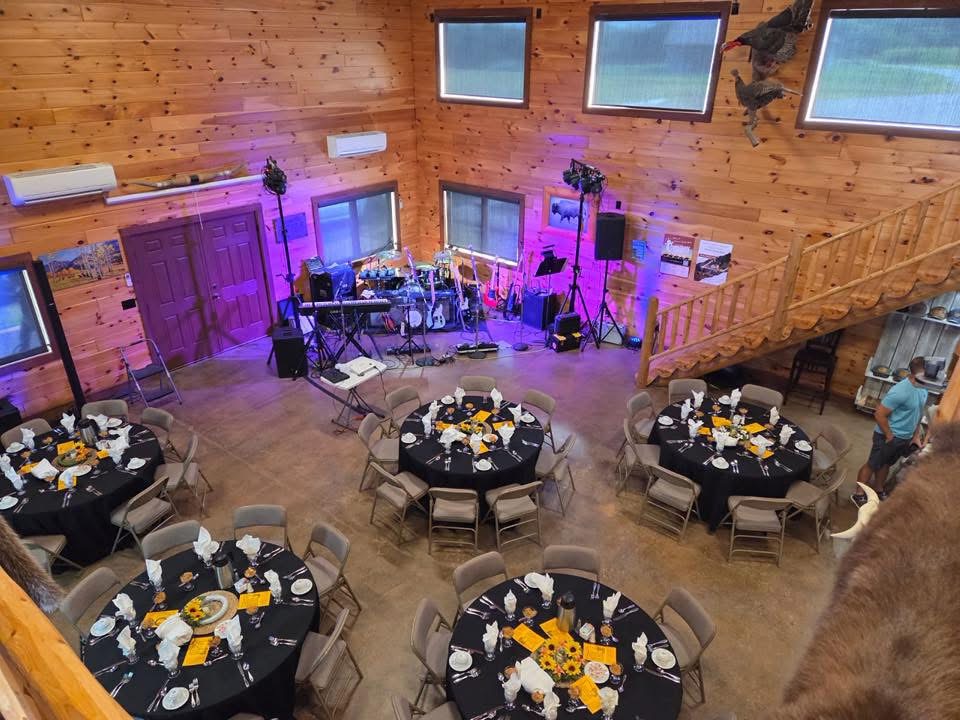 Dinner event with live band stage setup