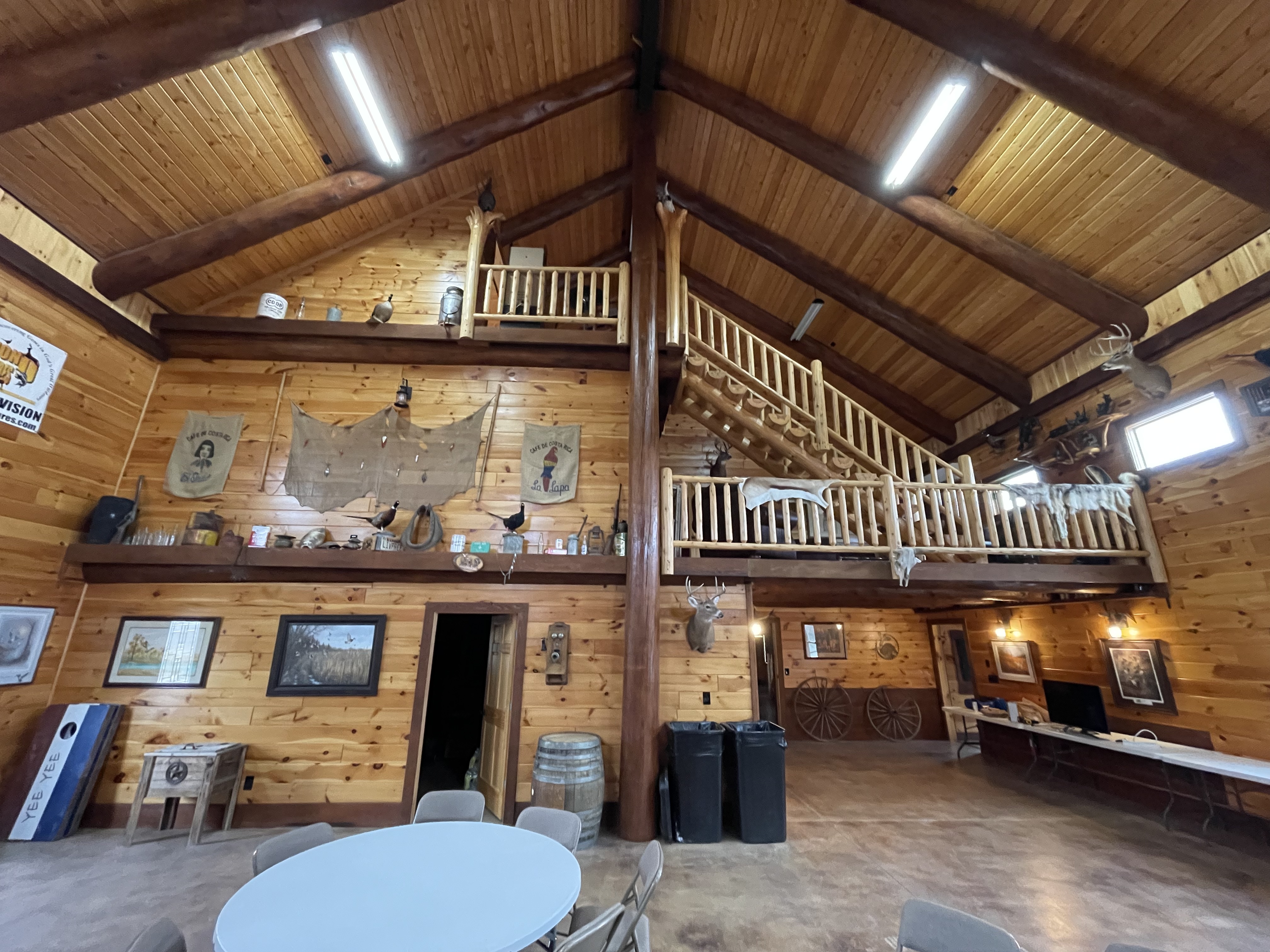 Wedding reception inside the Diamond Springs Ranch lodge